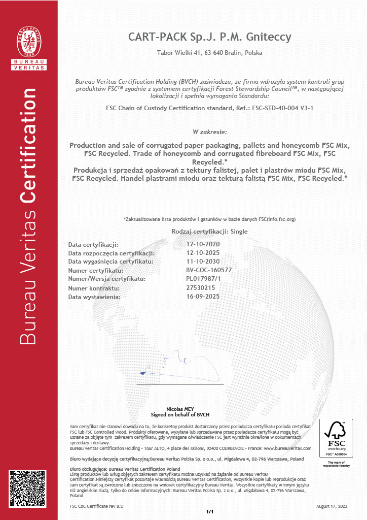 Certyfikat FSC